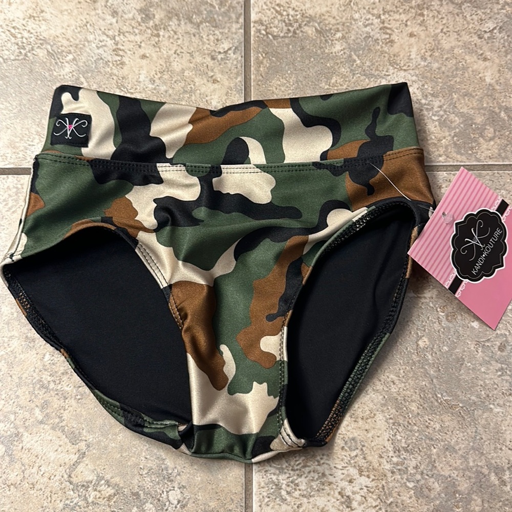 Girls Kandi Kouture Camo Dance Briefs Bottoms sz CL 7/8 New